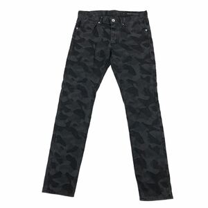 H729 A/X ARMANI EXCHANGE アルマーニエクスチェンジ J13 SLIM デニム パンツ ジーンズ Gパン グレー系 柄 総柄 メンズ 31