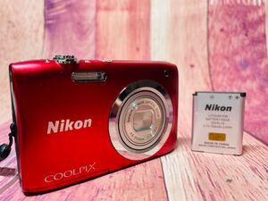 Nikon ニコン COOLPIX A100 レッド デジタル 