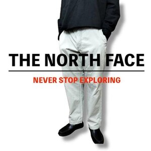 CP1-282★稀少海外モデル★USA直輸入★正規品★【THE NORTH FACE】後タグ付き コットン ワイドパンツ チノパン【W34 86センチ】ベージュ