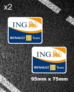 送料無料 RENAULT ルノー 95mm×75mm 車 ステッカー デカール