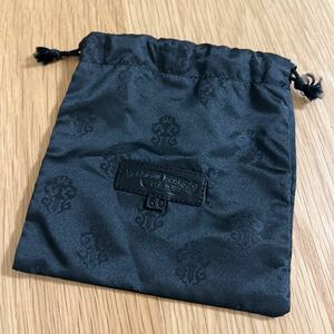 CHROME HEARTS クロムハーツ 巾着 50 レザーポーチ 革袋 保管袋 大 縦16cm×横15cm