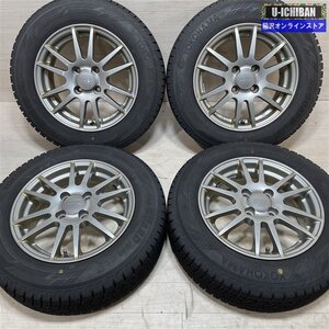 アクア スペイド マーチ ヴィッツ 等 VELVA 5.5-14+42 4H100 ヨコハマ アイスガードIG60 165/70R14 14インチ スタッドレス 4本セット 009k