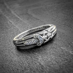 【純正ダイヤ / 17号 / 美品】CHROME HEARTS クロムハーツ ベイビークラシック ダガー リング パヴェダイヤモンド メンズ レディース 本物