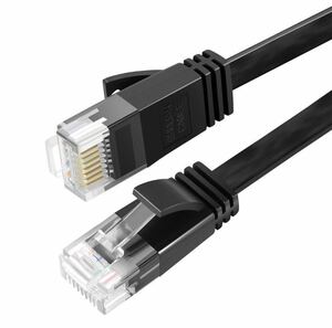 SHULIANCABLE LANケーブル CAT6 BB431 フラットタイプ 3m ハイスピードケーブル 1Gbps/250MHz RJ45 ツメ折れ防止 ブラック