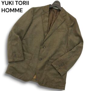 【新品 未使用】 YUKI TORII HOMME ユキトリイ オム 秋冬★ 製品洗いスエード ソフト テーラード ジャケット Sz.A-4　メンズ　A4T12055_B#N