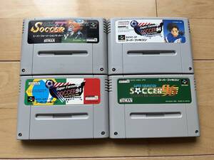 スーパーファミコン SFC スーパーフォーメーションサッカーソフト4本セット（一部説明書あり）ヒューマン