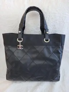 (美品)CHANELシャネル パリビアリッツ トートバッグ MM　黒