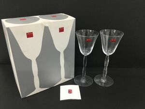 D136-100【未使用品】Baccarat バカラ オンド ワイングラス ペア クリスタルガラス