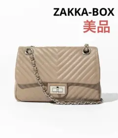 1/15迄❗️美品　ZAKKA-BOX キルティング　チェーンショルダーバッグ