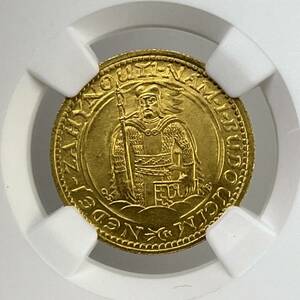 【MS65】1933年 チェコスロバキア共和国 ダカット金貨 守護聖人ヴァーツラフ ボヘミア NGC　アンティークコイン 貨幣 硬貨 世界 (C71)