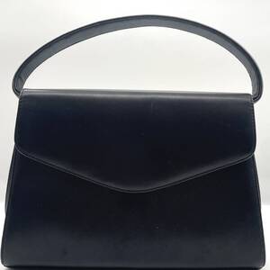 １円〜 ◇美品 入手困難品◇ DIANA VALENTINO フォーマルバッグ ハンドバッグ 腕掛け フラップ オールレザー ブラック 黒 レディース