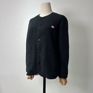 H5341008 DANTON ダントン FLEECE COLLARLESS JACKET フリースジャケット アウターブラック 黒 サイズ36 レディース 女性用 JD-8911