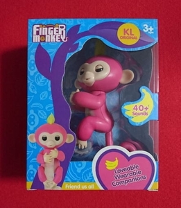 【新品/玩具】FINGER MONKEY(フィンガーモンキー)ピンク★可愛い！猿(サル)の抱き付き人形/ハグミン★即決