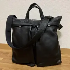 ◆美品◆PORTER◆SENSUOUS◆ヘルメットバッグ◆レザー◆BLACK