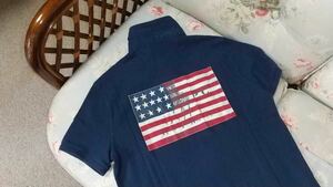 ☆新品☆ラルフローレン ポロシャツ　紺　US L 国旗