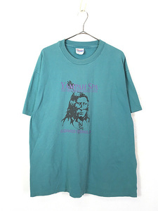 古着 90s USA製 YAMPAH SPA インディアン グラフィック Tシャツ XL 古着