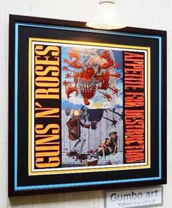 ガンズ・アンド・ローゼス/Appetite For Destruction/LPジャケット・ポスター 額装品/Guns N