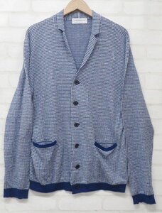 7T4033■トゥモローランド トリコ 千鳥格子コットンリネンニットジャケット TOMORROW LAND tricot