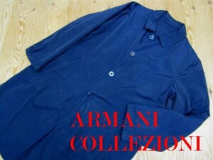 ★アルマーニ ARMANI COLLEZIONI★メンズ ステンカラーコート ネイビー サイズ50★R70119011B