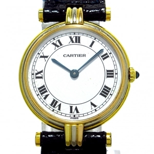 Cartier(カルティエ) 腕時計 ヴァンドームトリニティ レディース K18スリーカラーベゼル/リザードベルト 白