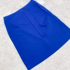 《 オフオン 》新品タグ付　レディース ブルー スカート 36サイズ S 無地