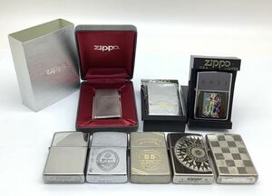 ⑧ まとめ8点 ジャンク 着火未確認 Zippo ジッポー オイルライター THE EXPANSION OF SAIL 羅針盤 GUAM BALI チェック柄 VINTAGE 喫煙具 