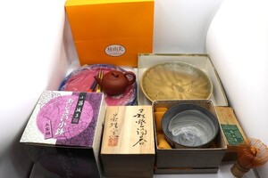 和食器/茶器/茶道具/茶筅/茶せん/菓子鉢/急須/茶碗/湯呑/萩焼/共箱/　桂由美　骨董　食器　まとめて