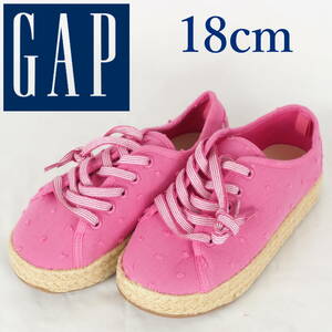 MK0845**美品*GAP*ギャップ*キッズスニーカー*エスパドリーユ*18cm*ピンク*