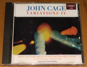 JOHN CAGE VARIATIONS Ⅳ 廃盤輸入盤中古CD ジョン・ケージ ヴァリエーションズ 4 david tudor デヴィッド・チューダー 現代音楽 CD439