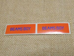 BEAMS BOY オレンジ シール ステッカー 2点セット