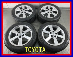 ■中古タイヤホイール■　TOYOTA アイシス 純正 16インチ 6.5J +45 5H 114.3 BRIDGESTONE VRX2 205/55R16 91Q 激安 送料無料 K412