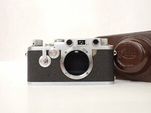 Leica ライカ レンジファインダーカメラ バルナック型 IIIf 後期型 レッドシンクロ 1955年製 革ケース付き □ 6F362-7