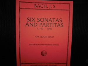 ■J.S.バッハ 無伴奏ヴァイオリンのためのソナタとパルティータ S.1001-1006 ■BACH 楽譜