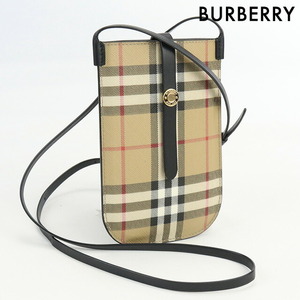 6/15はさらに+10倍 中古 バーバリー ショルダーバッグ ユニセックス ブランド BURBERRY スマートフォンケース PVC 8058007 ブラウン