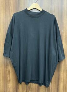 Jil sander / ジル・サンダー 20SS JSMP706022 OVERSIZE MOC NECK TEE 半袖 オーバーサイズ モックネック Tシャツブラック サイズXL