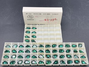 ☆ほぼ未使用 SWAROVSKI スワロフスキー ヴィンテージ ルース 約55個 4742 18.6×13.5mm 6/12gross Emerald エメラルド グルーデコ R-12