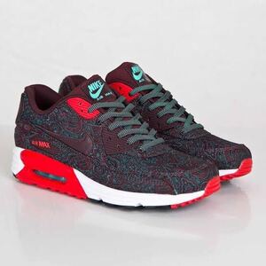 27.5cm NIKE AIR MAX LUNAR90 PRM QS Burgundy Paisley ナイキ エア マックス ルナ lunar 90 プレミアム バーガンディ ペイズリー US9.5