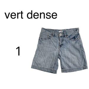 M18-22 ヴェールダンス vert dense デニム ショートパンツ デニムパンツ インディゴブルー ボトムス レディース 1サイズ