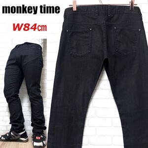 monkey time モンキータイム スリム ブラックデニム W84cm