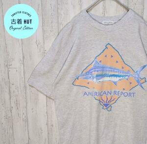 USA製　ビンテージTシャツ　シングルステッチ　90s　アメリカンレポート　#h788