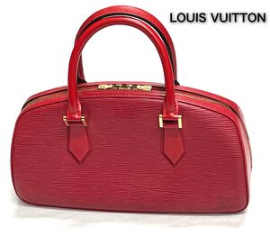 LOUIS VUITTON★ルイヴィトン★ M52087 エピ ジャスミン レザー ハンドバッグ/カスティリアンレッド