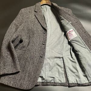 【希少/英国スコティッシュウール/Lサイズ】Margaret Howell/マーガレットハウエル×Harris Tweed(ハリスツイード)テーラードジャケット