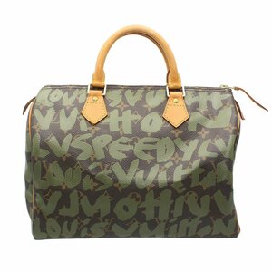 ★Z1448 美品!! ルイヴィトン モノグラム グラフィティ スピーディー30 ハンドバッグ M92194 カーキ LOUIS VUITTON レディース★