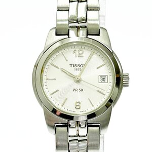 【1円スタート】TISSOT ティソ J326/426 SS シルバー文字盤 クオーツ レディース腕時計 ジャンク 340367