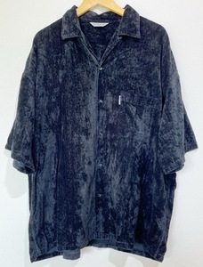 COOTIE (クーティー) CTE-23S409 Garment Dyed L/C Velvet Open Collar S/S Shirt ベルベット オープンカラー 半袖シャツ【A31501-007】