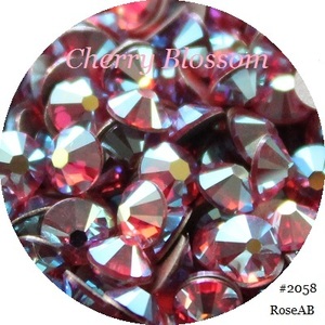 #2058*ss12*100粒*ローズオーロラ(AB)*スワロ*デコ*スワロフスキー*ＳＷＡＲＯＶＳＫＩ*廃盤品