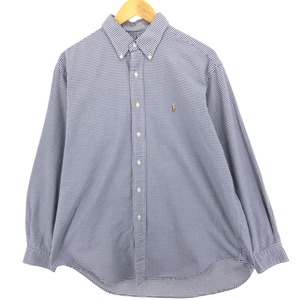 古着 ラルフローレン Ralph Lauren POLO by Ralph Lauren ギンガムチェック 長袖 ボタンダウンチェックシャツ メンズL相当 /eaa485182