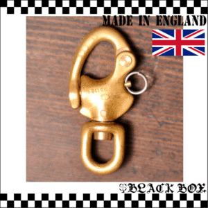 solid brass 真鍮 無垢 ソリッド ブラス スイベル スナップシャックル キーホルダー カラビナ イギリス UK GB ENGLAND 英国製 69mm 3