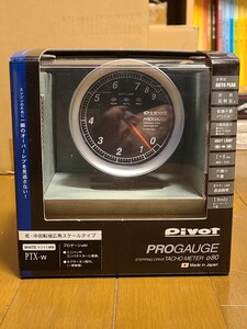 PIVOT PTX-W ホワイト照明 タコメーター 80φ 廃盤品 メーター OBD ピボット PROGAUGE