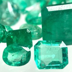 1円〜!!〔天然エメラルドおまとめ20ct〕j 約4g ルース 裸石 宝石 ジュエリー jewelry emerald ベリル w4ま186